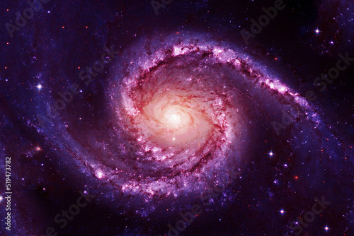 Fototapeta Naklejka Na Ścianę i Meble -  Bright, beautiful galaxy on a dark background. Elements of this image furnished by NASA