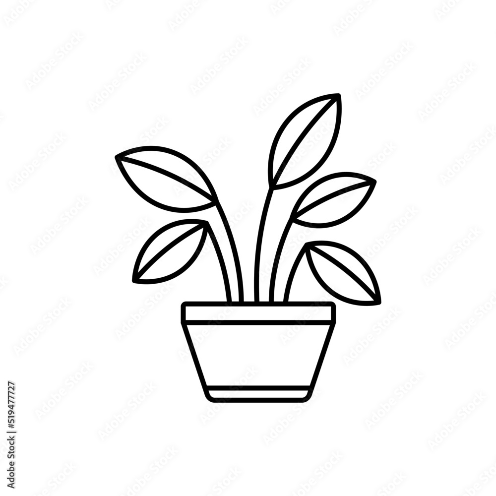 Plant line art icon design template vector illustration Plant line art icon design template vector illustration