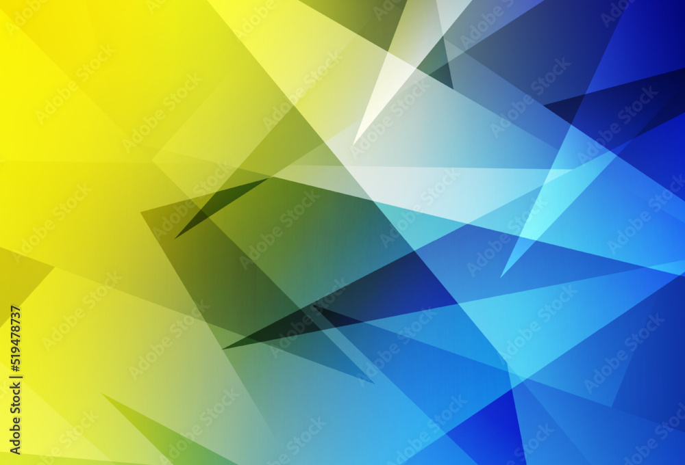 Fototapeta premium Light Blue, Yellow vector template with crystals, triangles.