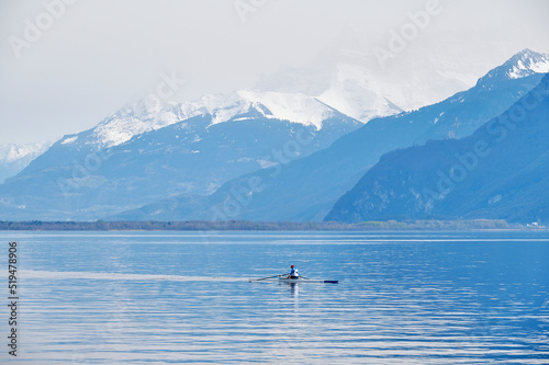 Kayak on Lake Geneva (Lac Leman) © Puripat