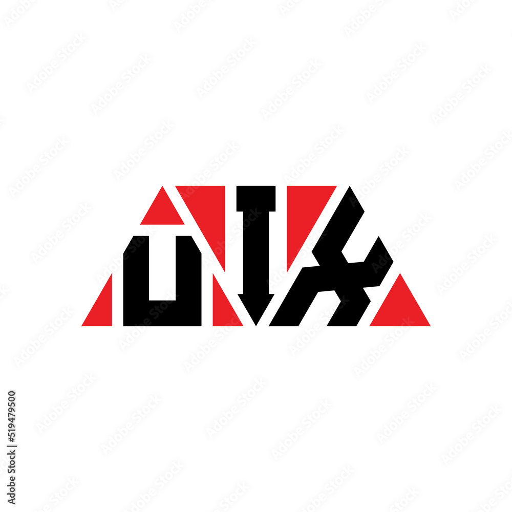 UIX triangle letter logo design with triangle shape. UIX triangle logo design monogram. UIX triangle vector logo template with red color. UIX triangular logo Simple, Elegant, and Luxurious Logo...
