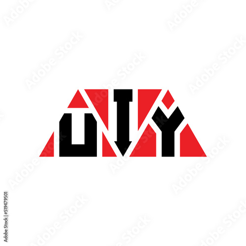 UIY triangle letter logo design with triangle shape. UIY triangle logo design monogram. UIY triangle vector logo template with red color. UIY triangular logo Simple, Elegant, and Luxurious Logo...