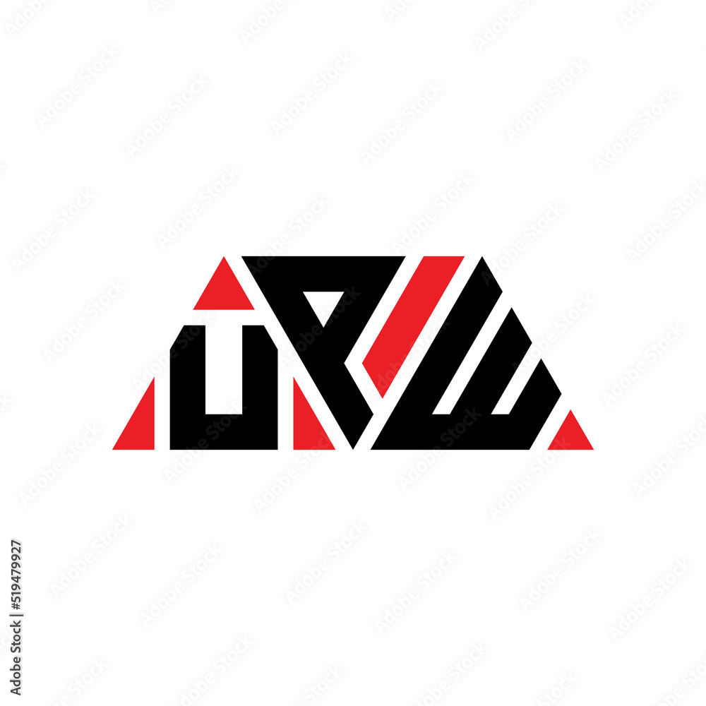 UPW triangle letter logo design with triangle shape. UPW triangle logo design monogram. UPW triangle vector logo template with red color. UPW triangular logo Simple, Elegant, and Luxurious Logo...