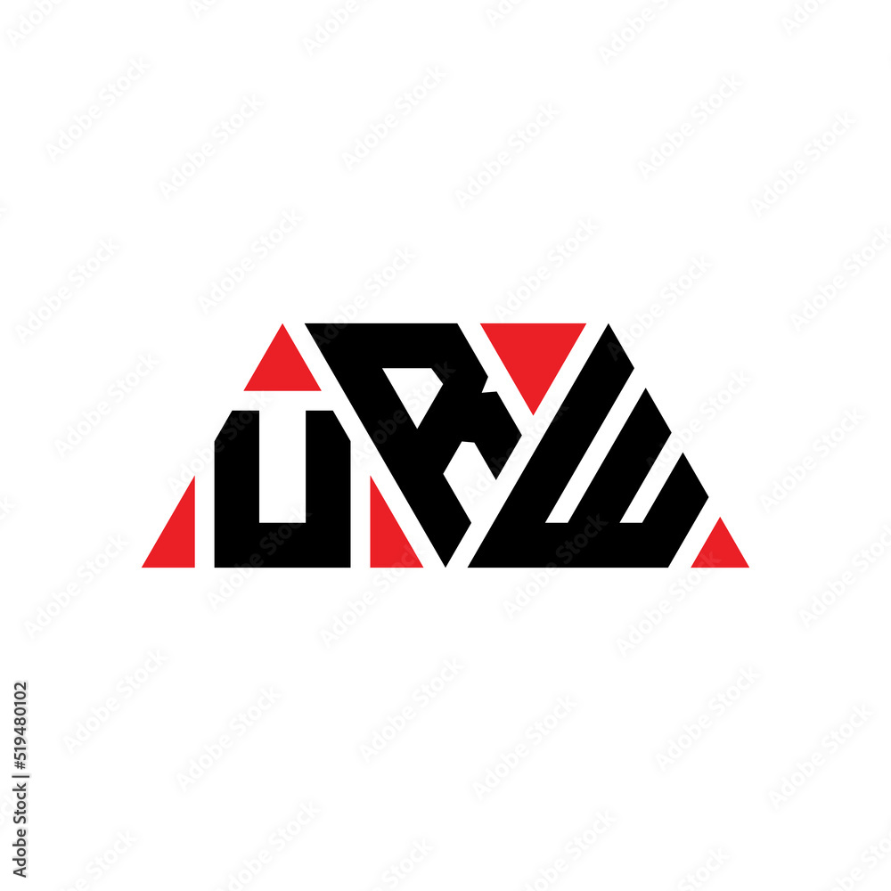 URW triangle letter logo design with triangle shape. URW triangle logo design monogram. URW triangle vector logo template with red color. URW triangular logo Simple, Elegant, and Luxurious Logo...