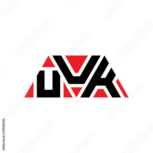 UUK triangle letter logo design with triangle shape. UUK triangle logo design monogram. UUK triangle vector logo template with red color. UUK triangular logo Simple, Elegant, and Luxurious Logo...