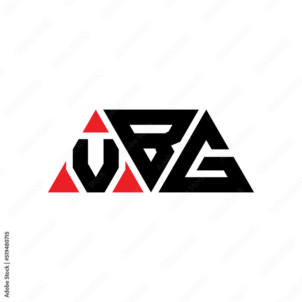 VBG triangle letter logo design with triangle shape. VBG triangle logo