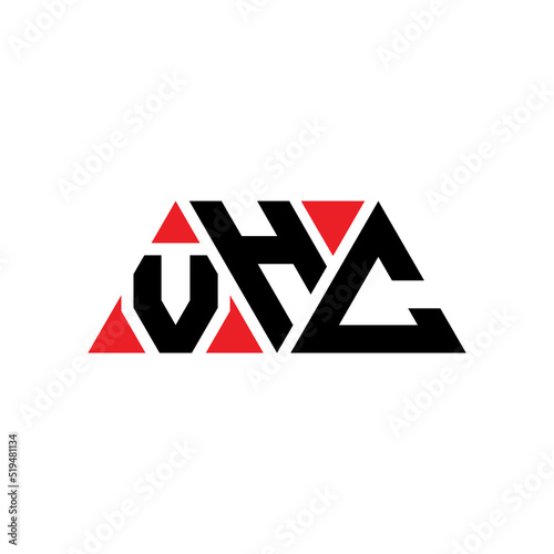 VHC triangle letter logo design with triangle shape. VHC triangle logo design monogram. VHC triangle vector logo template with red color. VHC triangular logo Simple, Elegant, and Luxurious Logo...