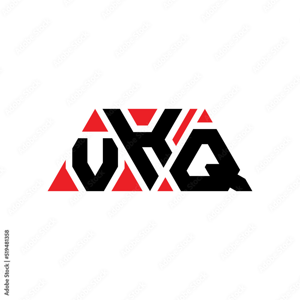 VKQ triangle letter logo design with triangle shape. VKQ triangle logo design monogram. VKQ triangle vector logo template with red color. VKQ triangular logo Simple, Elegant, and Luxurious Logo...