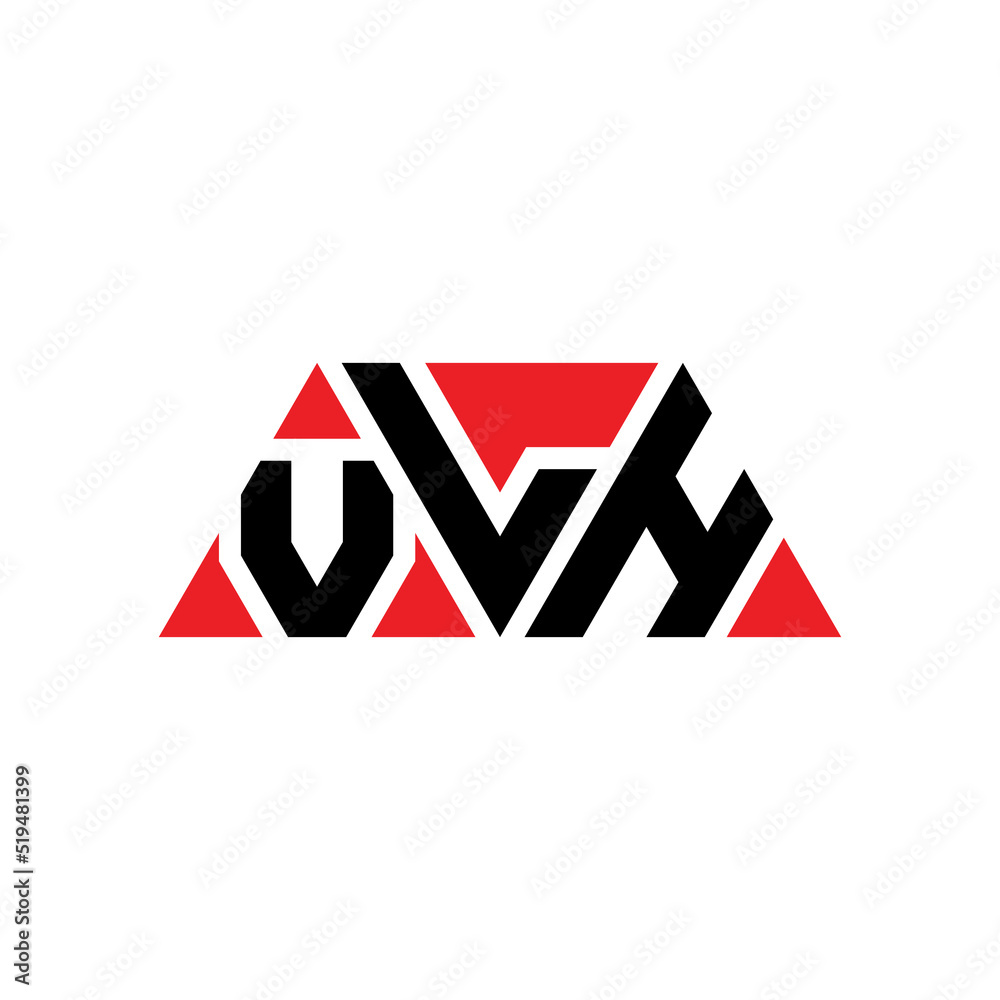 VLH triangle letter logo design with triangle shape. VLH triangle logo design monogram. VLH triangle vector logo template with red color. VLH triangular logo Simple, Elegant, and Luxurious Logo...