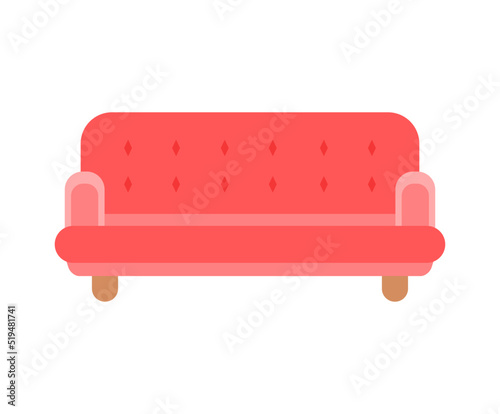 isolated minimalist flat illustration sofa