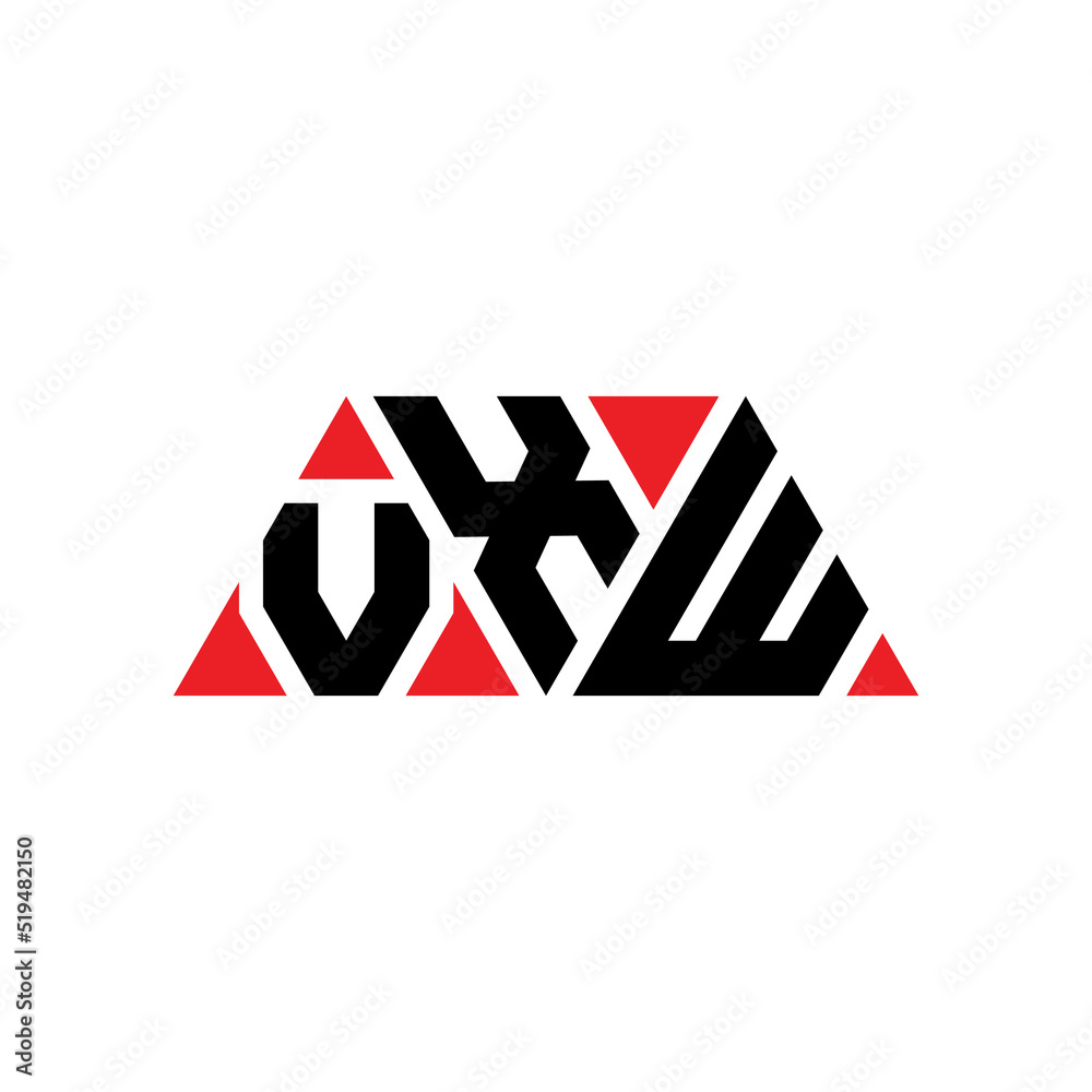 VXW triangle letter logo design with triangle shape. VXW triangle logo design monogram. VXW triangle vector logo template with red color. VXW triangular logo Simple, Elegant, and Luxurious Logo...