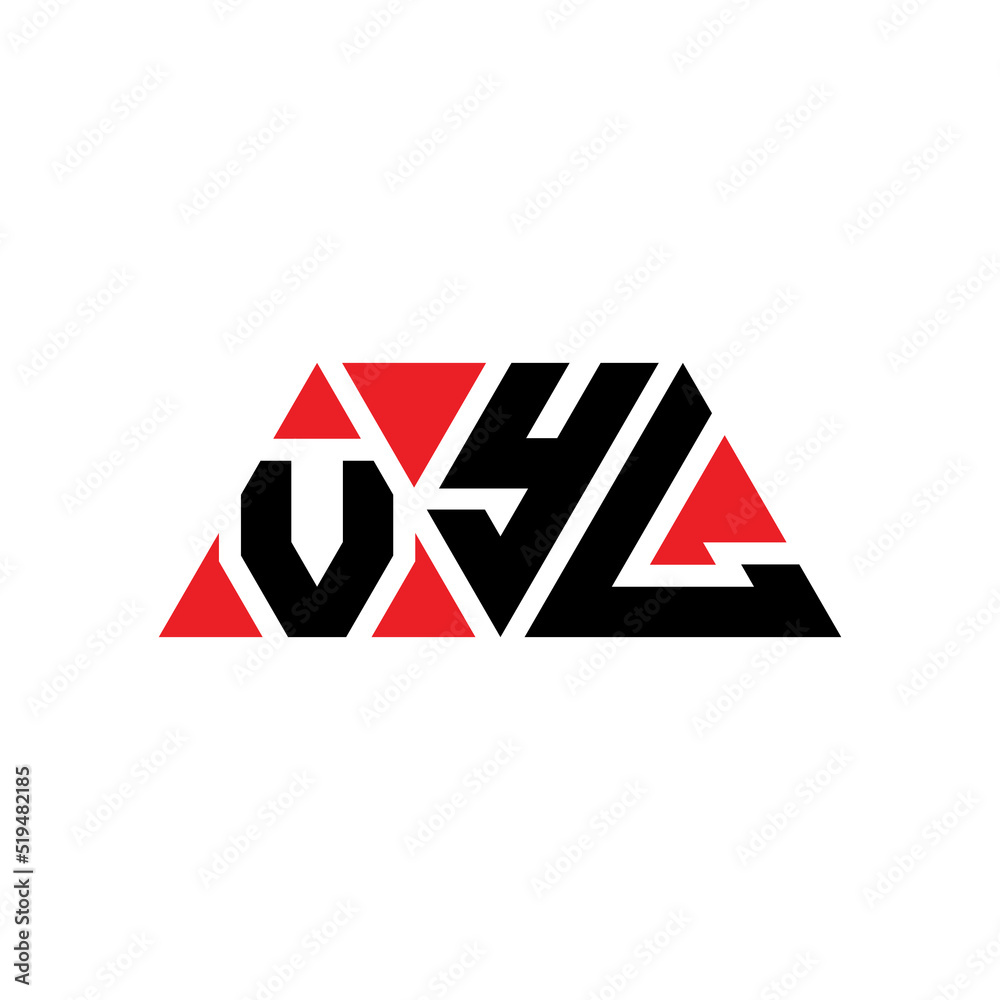 VYL triangle letter logo design with triangle shape. VYL triangle logo design monogram. VYL triangle vector logo template with red color. VYL triangular logo Simple, Elegant, and Luxurious Logo...