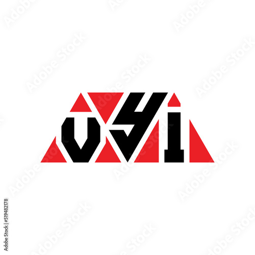 VYI triangle letter logo design with triangle shape. VYI triangle logo design monogram. VYI triangle vector logo template with red color. VYI triangular logo Simple, Elegant, and Luxurious Logo...