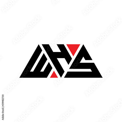 WHS triangle letter logo design with triangle shape. WHS triangle logo design monogram. WHS triangle vector logo template with red color. WHS triangular logo Simple, Elegant, and Luxurious Logo...