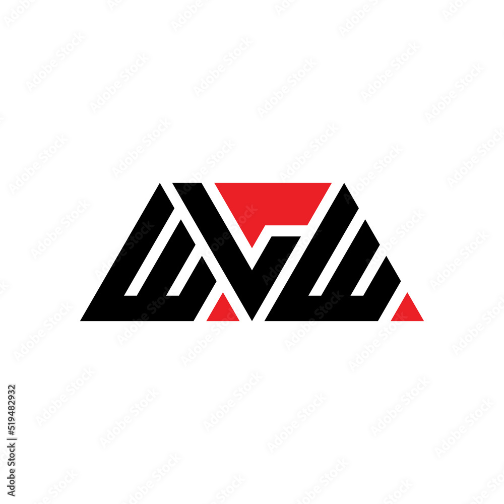 WLW triangle letter logo design with triangle shape. WLW triangle logo design monogram. WLW triangle vector logo template with red color. WLW triangular logo Simple, Elegant, and Luxurious Logo...