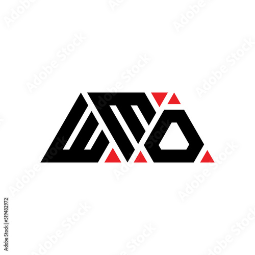 WMO triangle letter logo design with triangle shape. WMO triangle logo design monogram. WMO triangle vector logo template with red color. WMO triangular logo Simple, Elegant, and Luxurious Logo...