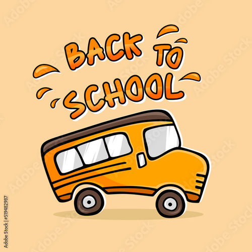 School Bus Bus Vector Design | Time to go back to school