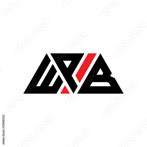 WPB triangle letter logo design with triangle shape. WPB triangle logo design monogram. WPB triangle vector logo template with red color. WPB triangular logo Simple, Elegant, and Luxurious Logo... photo