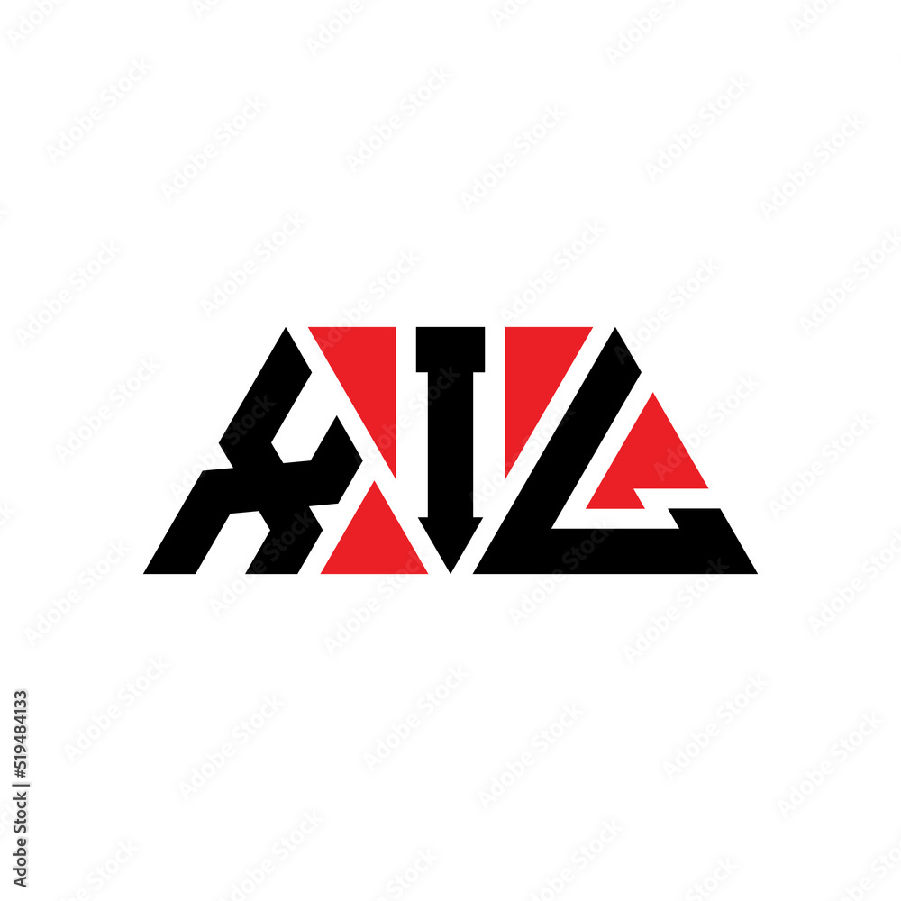 XIL triangle letter logo design with triangle shape. XIL triangle logo design monogram. XIL triangle vector logo template with red color. XIL triangular logo Simple, Elegant, and Luxurious Logo...