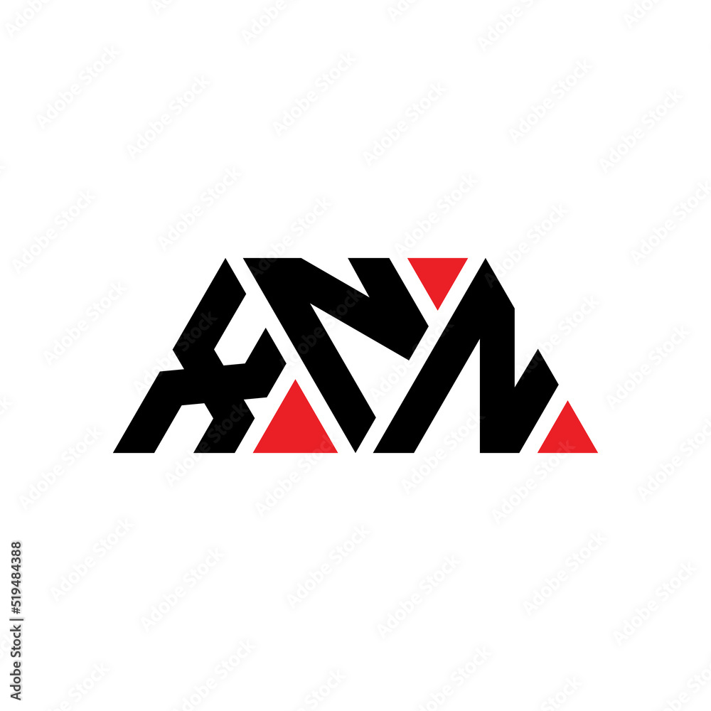 XNN triangle letter logo design with triangle shape. XNN triangle logo design monogram. XNN triangle vector logo template with red color. XNN triangular logo Simple, Elegant, and Luxurious Logo...