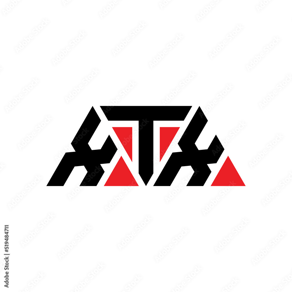 XTX triangle letter logo design with triangle shape. XTX triangle logo design monogram. XTX triangle vector logo template with red color. XTX triangular logo Simple, Elegant, and Luxurious Logo...