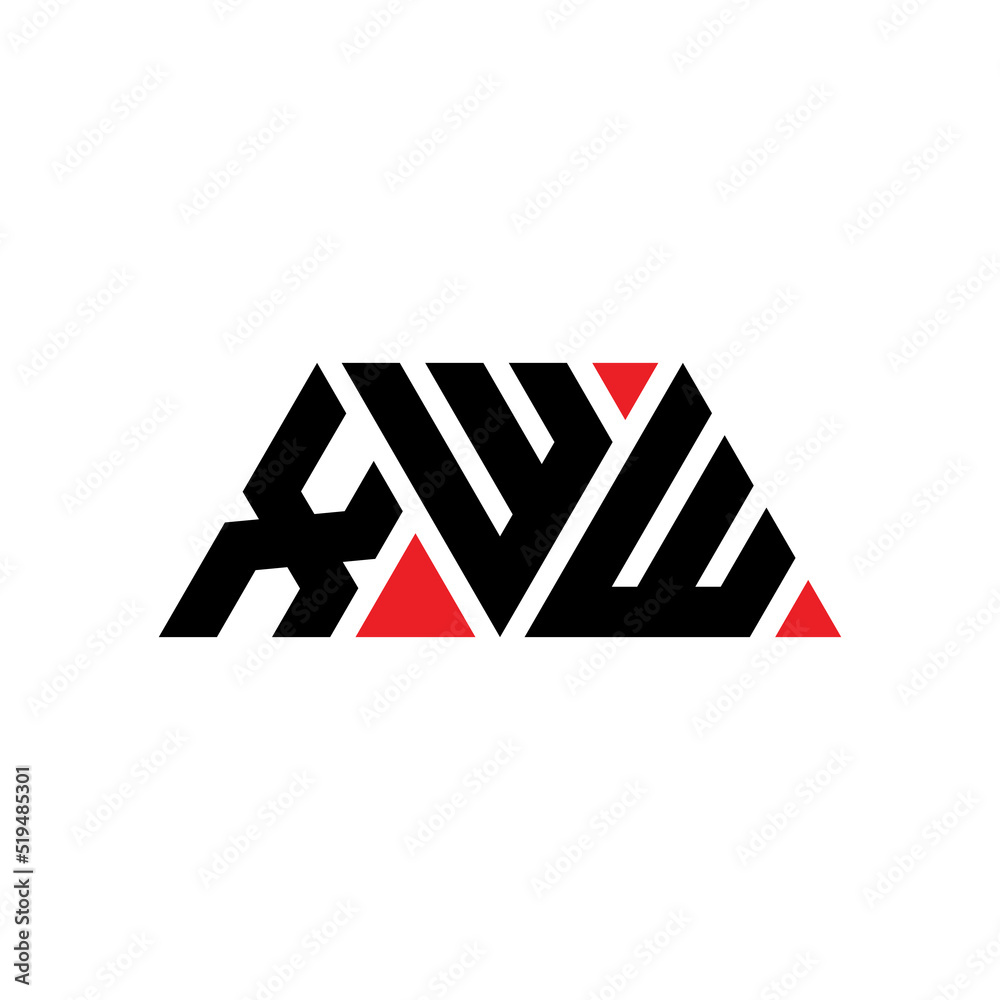 XWW triangle letter logo design with triangle shape. XWW triangle logo design monogram. XWW triangle vector logo template with red color. XWW triangular logo Simple, Elegant, and Luxurious Logo...