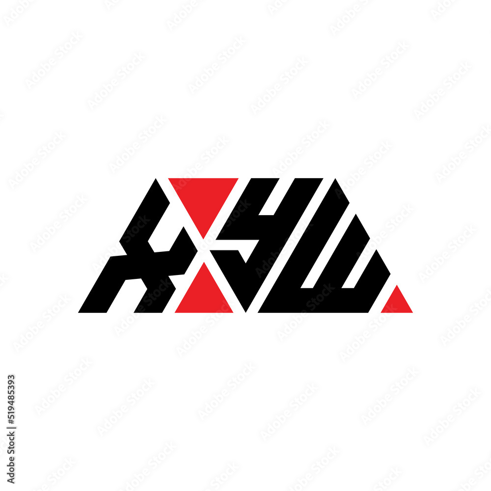 XYW triangle letter logo design with triangle shape. XYW triangle logo design monogram. XYW triangle vector logo template with red color. XYW triangular logo Simple, Elegant, and Luxurious Logo...