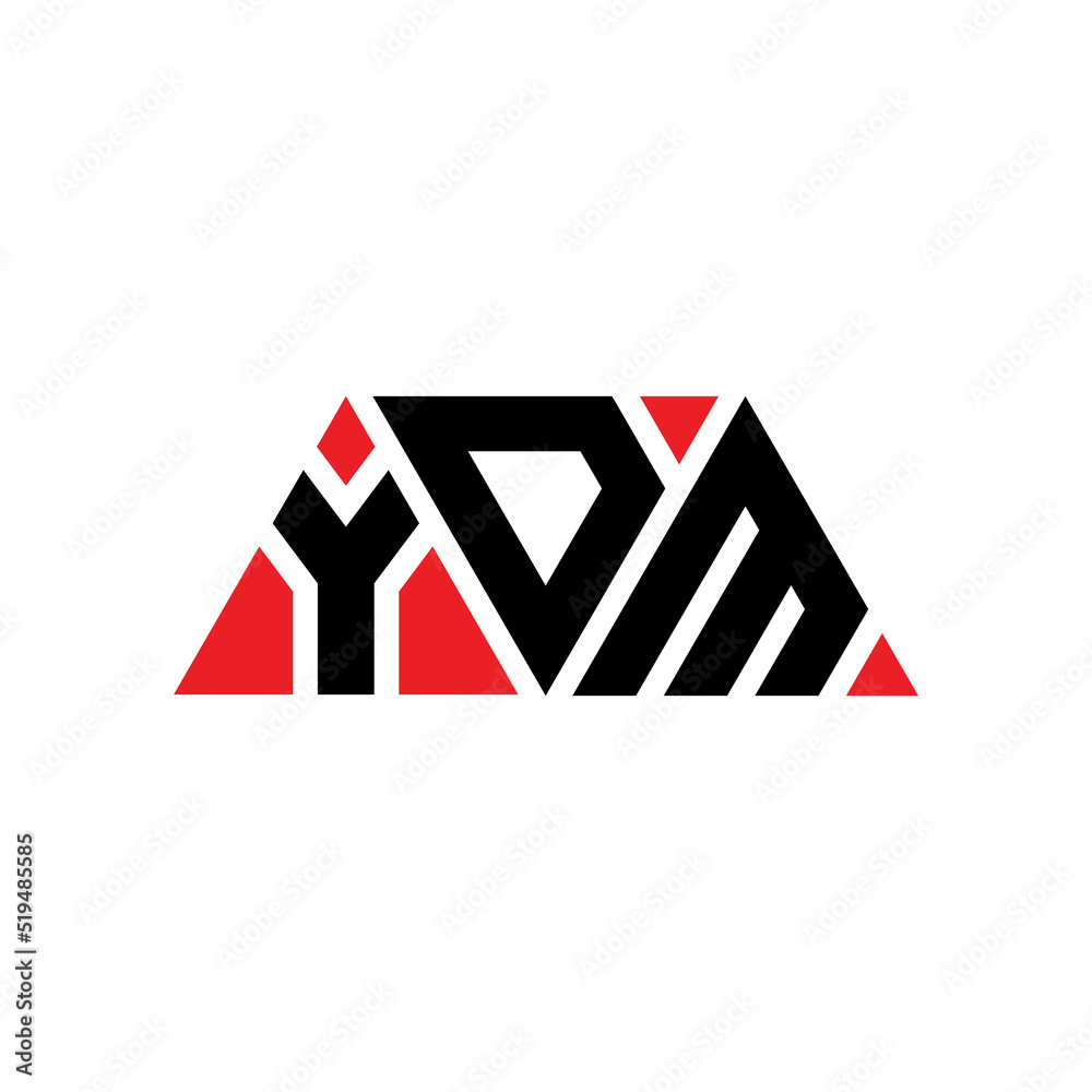 YDM triangle letter logo design with triangle shape. YDM triangle logo design monogram. YDM triangle vector logo template with red color. YDM triangular logo Simple, Elegant, and Luxurious Logo...