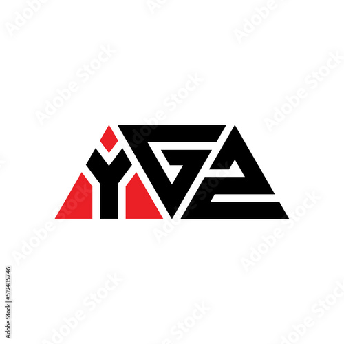 Fototapeta Naklejka Na Ścianę i Meble -  YGZ triangle letter logo design with triangle shape. YGZ triangle logo design monogram. YGZ triangle vector logo template with red color. YGZ triangular logo Simple, Elegant, and Luxurious Logo...