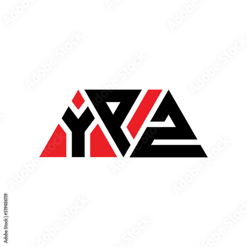 YPZ triangle letter logo design with triangle shape. YPZ triangle logo design monogram. YPZ triangle vector logo template with red color. YPZ triangular logo Simple  Elegant  and Luxurious Logo...