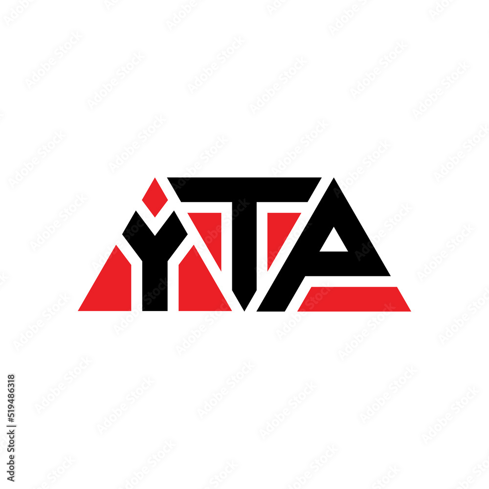 YTP triangle letter logo design with triangle shape. YTP triangle logo design monogram. YTP triangle vector logo template with red color. YTP triangular logo Simple, Elegant, and Luxurious Logo...