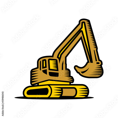 Excavator logo design for company brand symbol