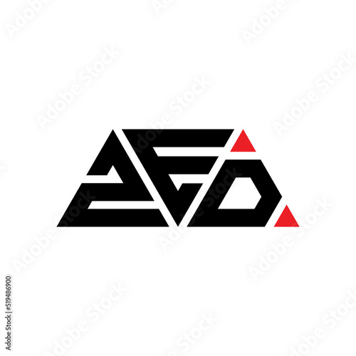 ZED triangle letter logo design with triangle shape. ZED triangle logo design monogram. ZED triangle vector logo template with red color. ZED triangular logo Simple, Elegant, and Luxurious Logo...