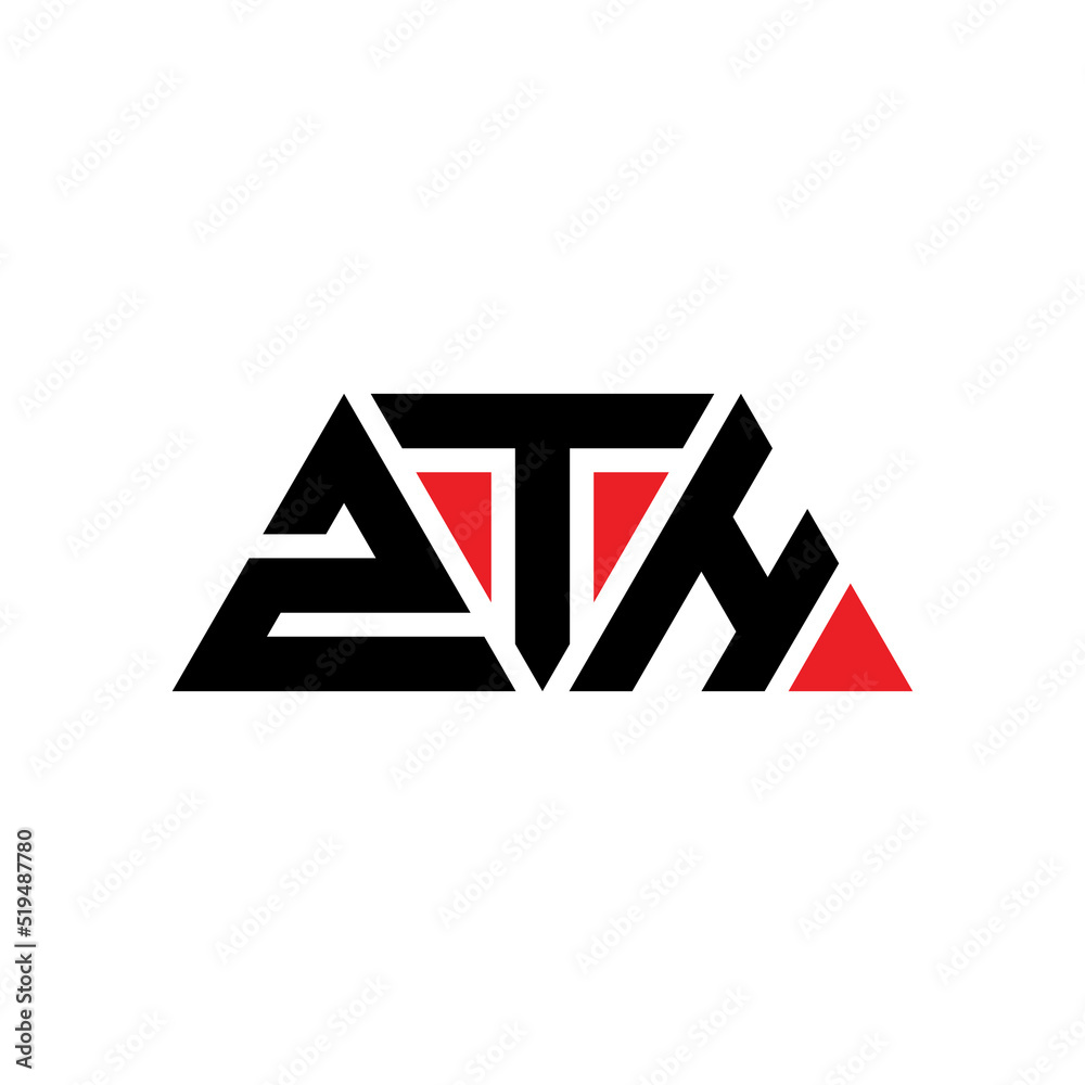 ZTH triangle letter logo design with triangle shape. ZTH triangle logo design monogram. ZTH triangle vector logo template with red color. ZTH triangular logo Simple, Elegant, and Luxurious Logo...