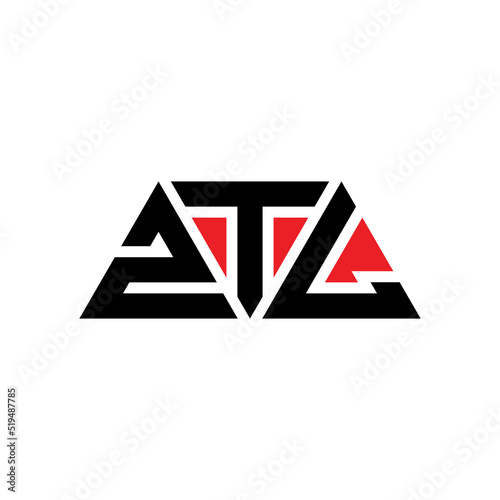 ZTL triangle letter logo design with triangle shape. ZTL triangle logo design monogram. ZTL triangle vector logo template with red color. ZTL triangular logo Simple, Elegant, and Luxurious Logo... photo