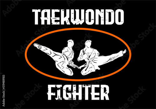 taekwondo vector design illustrator for pringting product