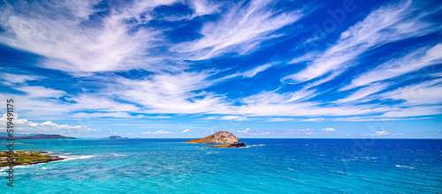 Foto Makapuu Beach looking towards Waimanalo Bay on the Windward coast of Oahu, Hawaii