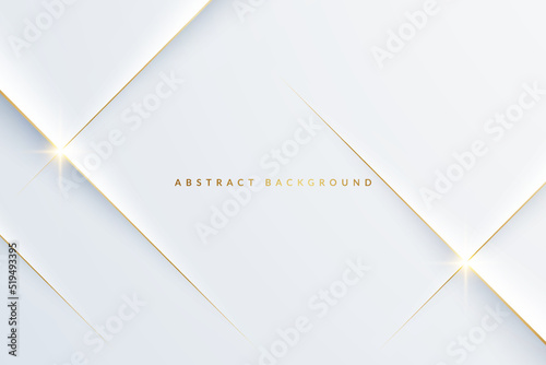 White abstract background with golden lines