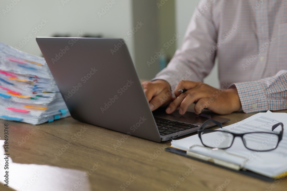 Business man work Documents checking document paperwork report for analysis document management concept Documents data in workplace office Business man work Documents checking document paperwork report for analysis document management concept Documents data in workplace office