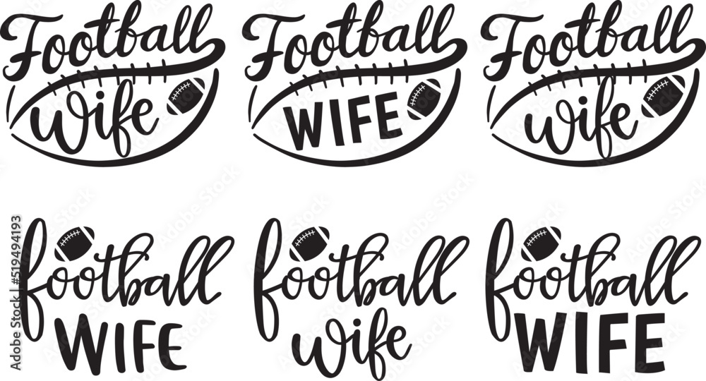 Football Wife Vector File 