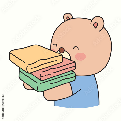 Little bear cleans cute colorful clothes_P7