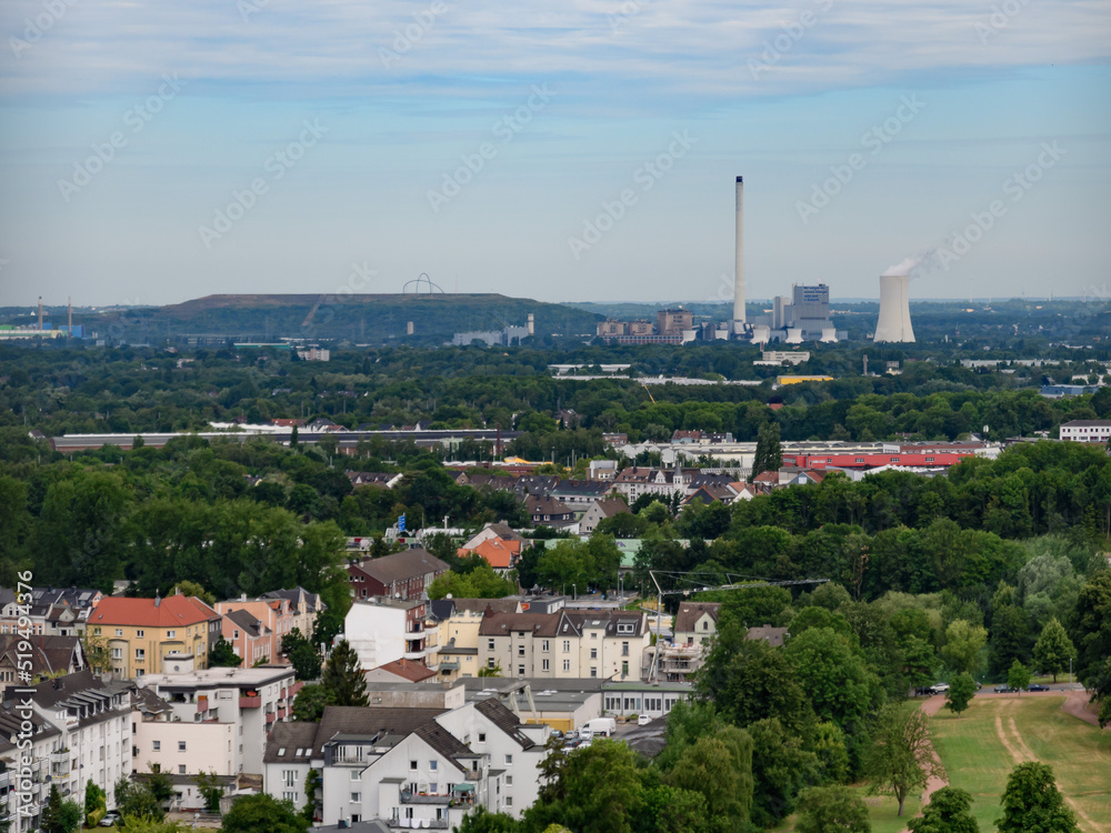 city view of bochum in the german area ruhrgebiet