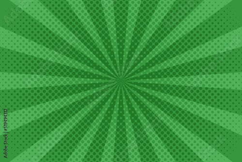 Pop art green background cartoon comic. Halftone pop art style retro. Vector illustration.