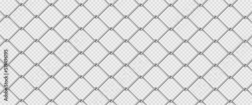 Metal fence mesh, pattern of steel wire grid isolated on transparent background. Vector realistic background with 3d aluminum grate for jail enclosure, safety barrier, cage