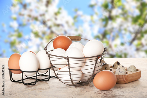 Basket and holders with dif...