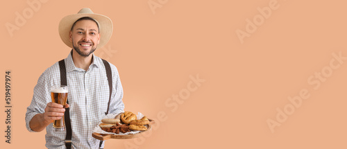 Happy man in traditional Ge...