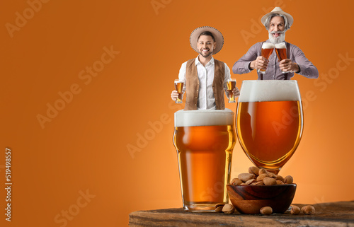 Collage with glasses of fre...