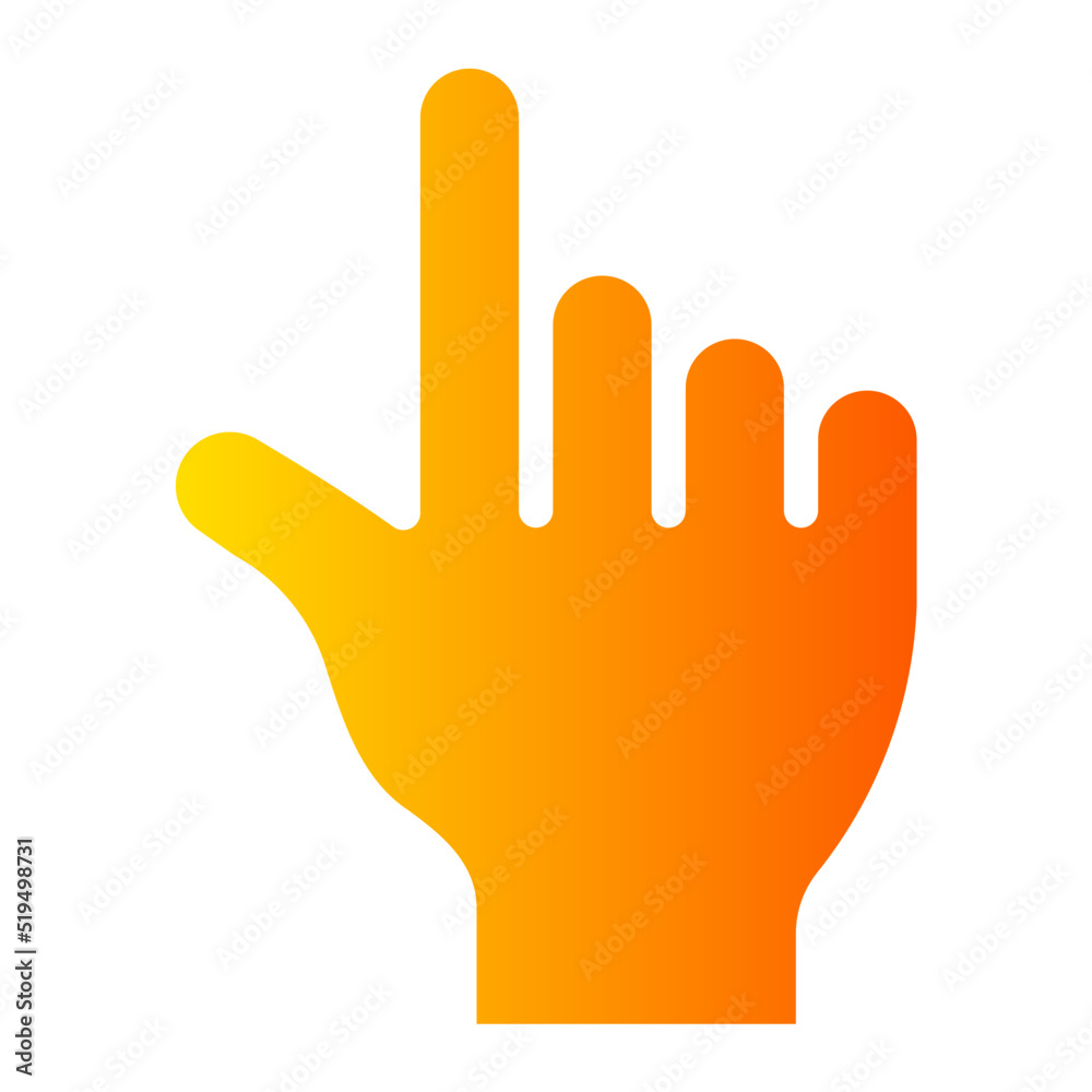 Obraz premium two fingers gradient icon