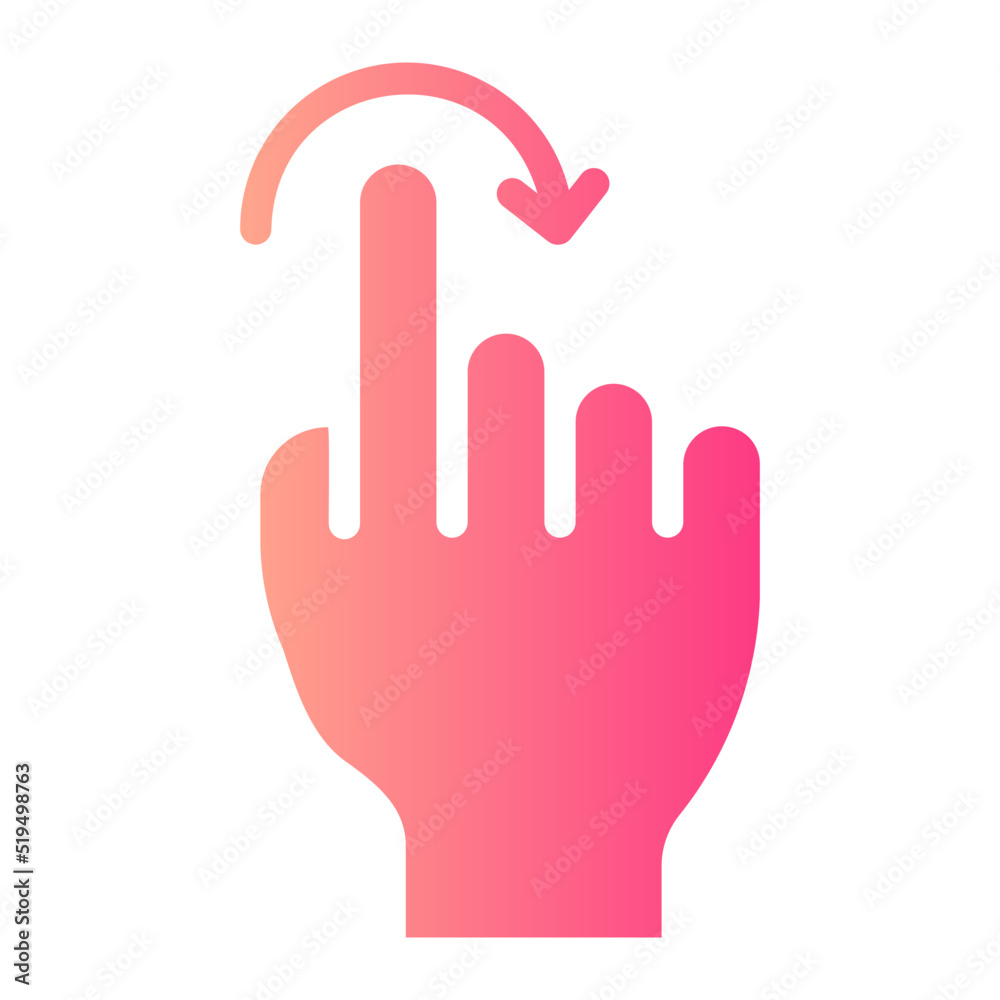 Obraz premium hand gradient icon