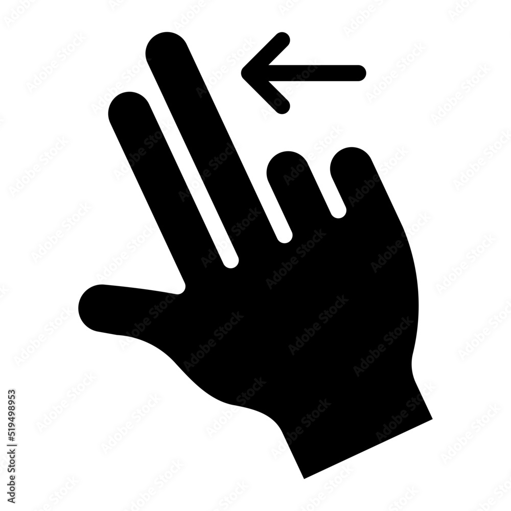 swipe left glyph icon swipe left glyph icon